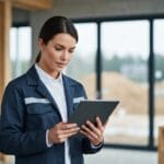 Auto-entrepreneur sur chantier consultant sa police d'assurance décennale pour une protection fiable et sereine.