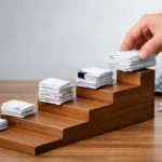 Calculer sa capacité d'emprunt: main organisant documents financiers sur 5 étapes claires, chemin vers l'acquisition immobili