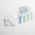 Graphique moderne pour un comparatif assurances habitation pas cher, avec maison stylisée et données de choix.