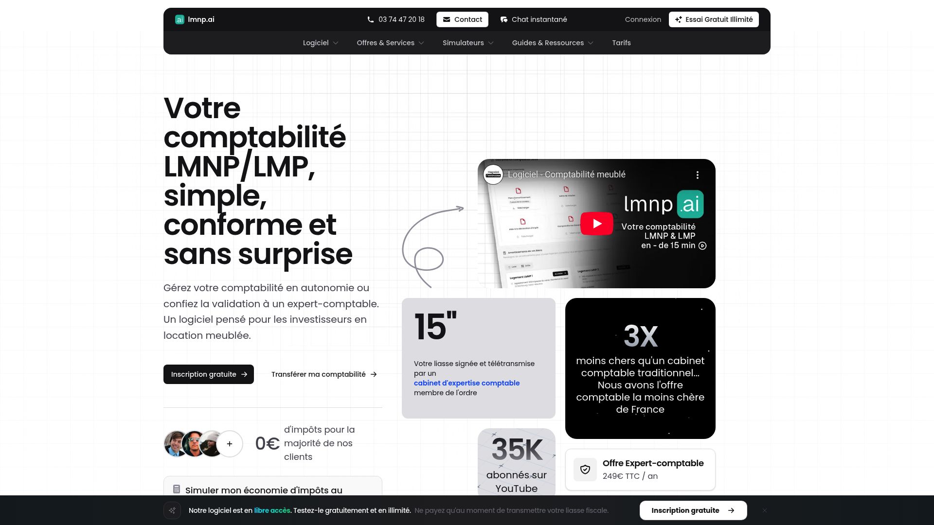 Illustration representing www.lmnp.ai